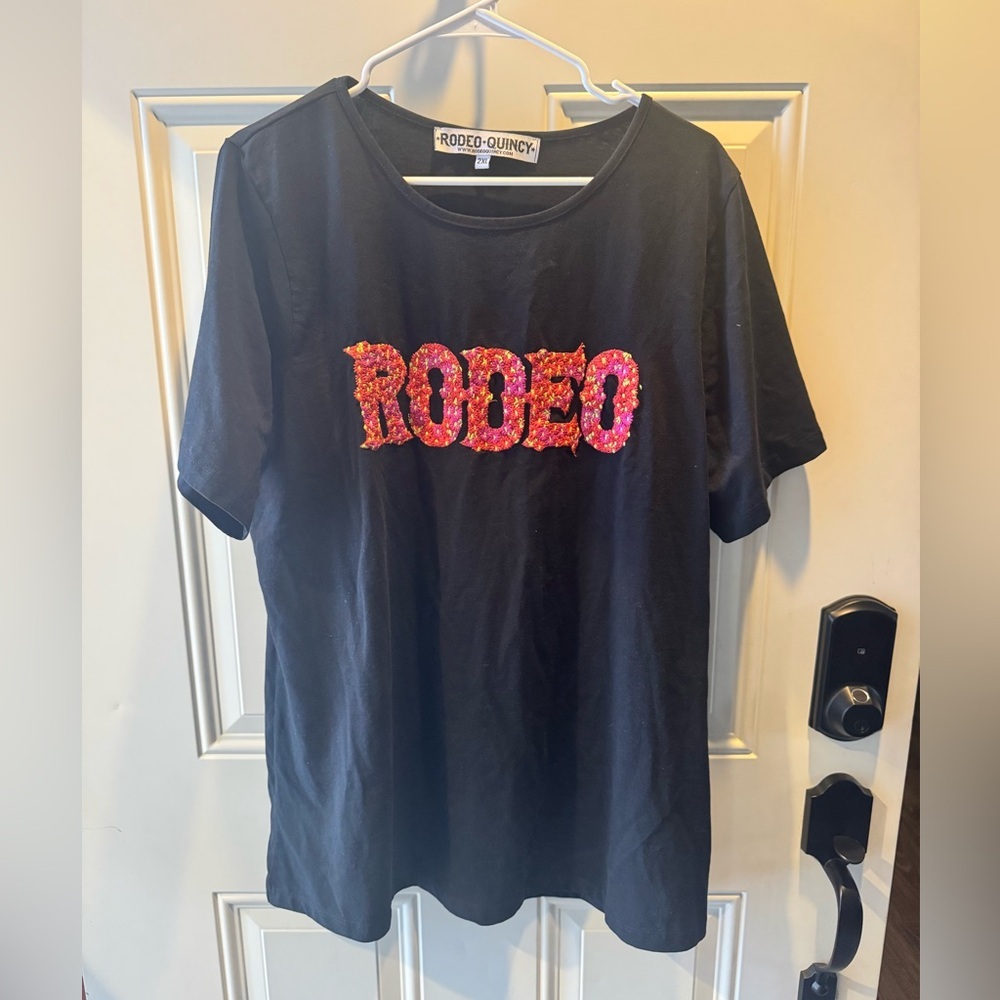 Rodeo Quincy Black Short Sleeve Tee